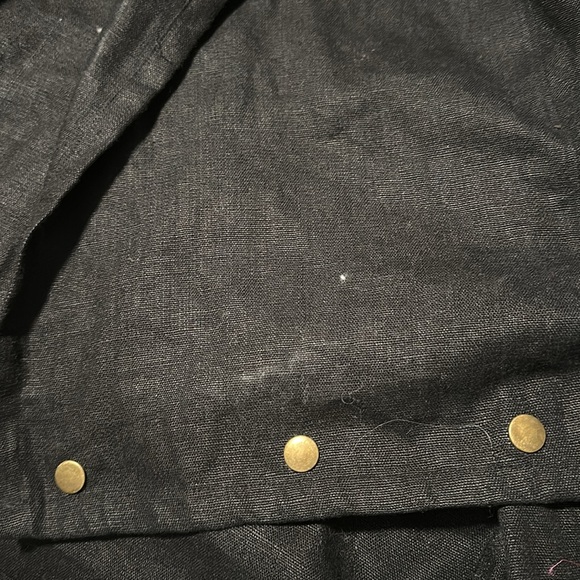 Artists and Revolutionaries Linen & Leather Jacket, Black - Picture 14 of 16